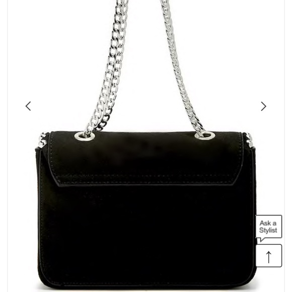 Faux Suede Studded Shoulder Bag - Picture 4 of 5